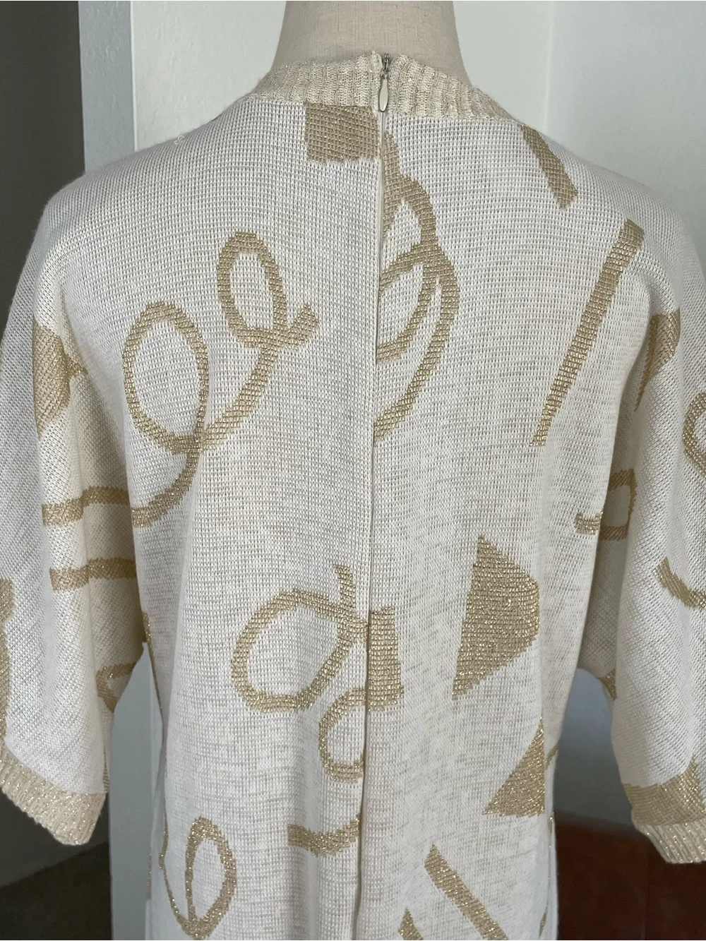 Vintage 1960s Lucie Ann Beverly Hills Metallic Shirt Dress